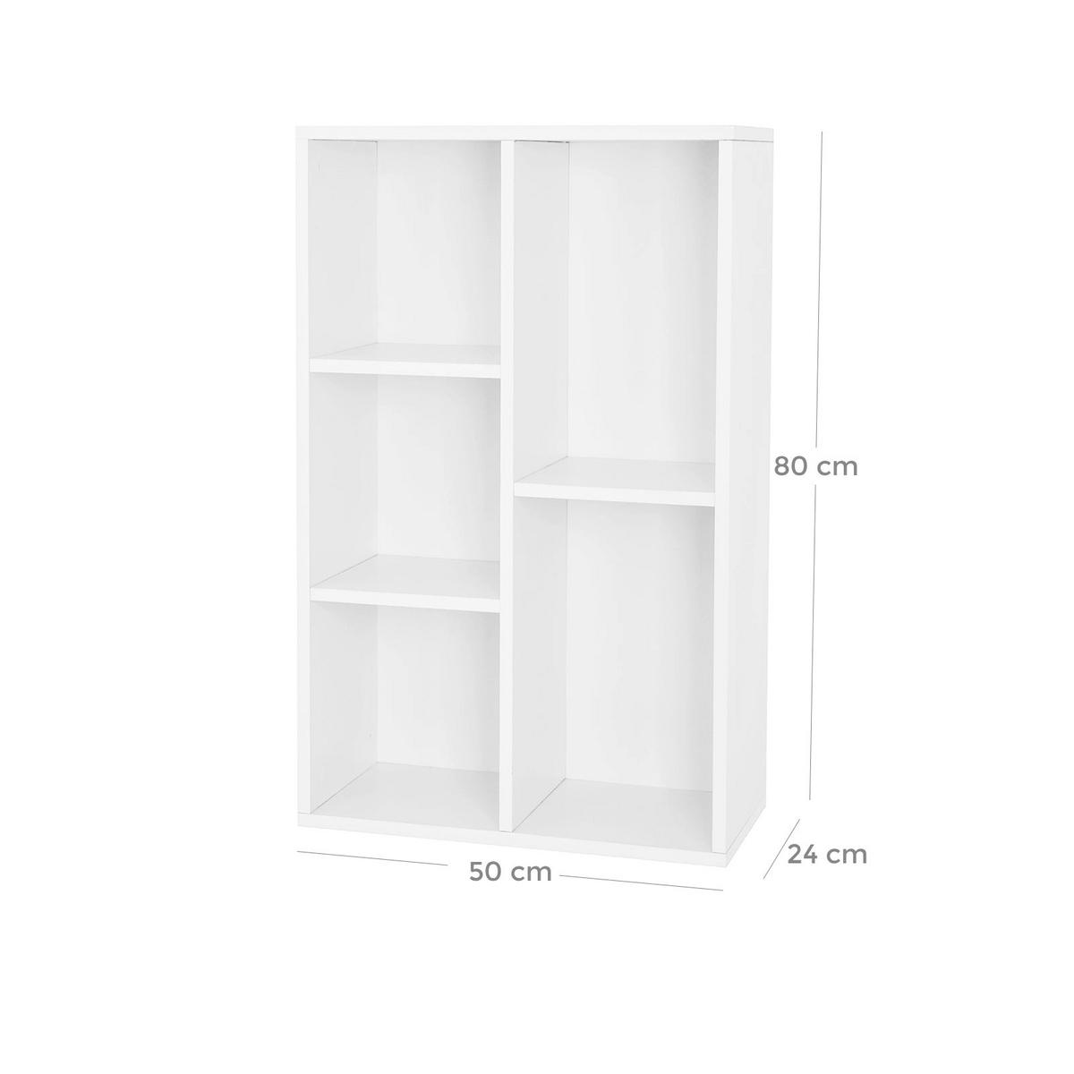 BÜCHERREGAL - Weiß, Holzwerkstoff (80/24/24cm) - Hansiro
