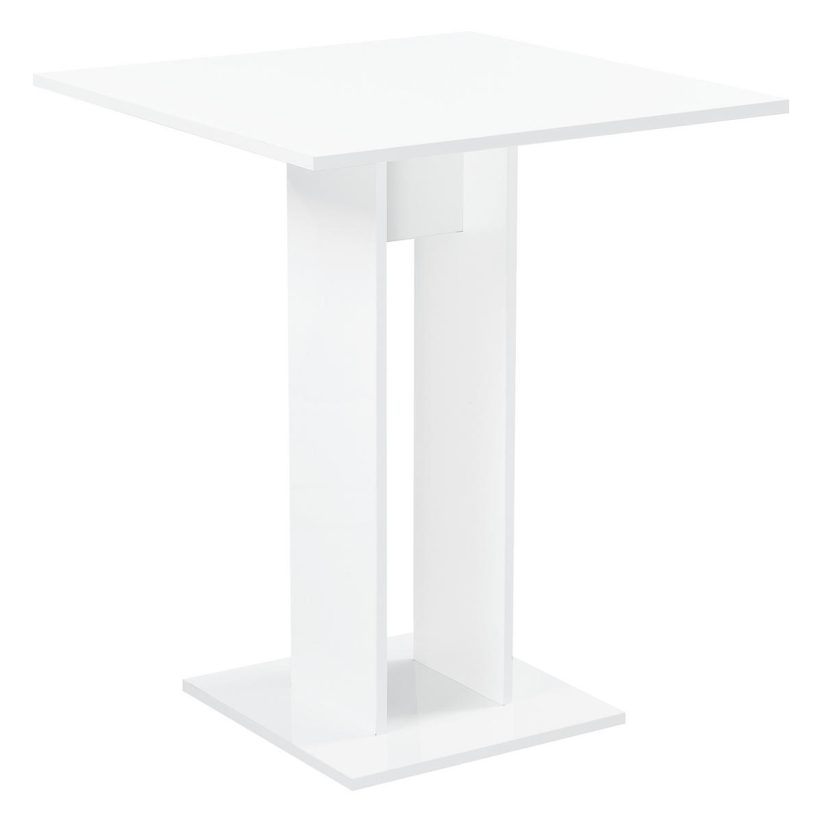 KÜCHENTISCH Lindesnes - Weiß Hochglanz, Holzwerkstoff (65/65/78cm) - [en.casa]