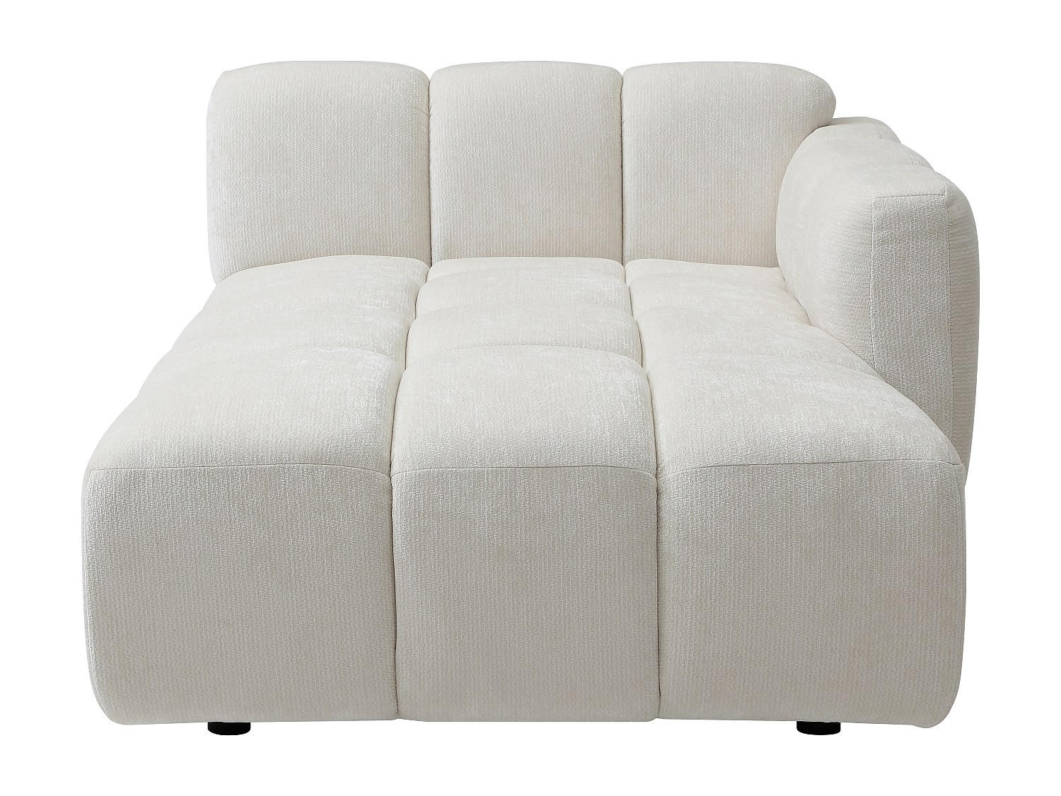 RECAMIERE ohne Schlaffunktion - 1 Person - stoff - gebrochenes weiß Carlivi - Weiß, Textil (120/73/170cm) - Vente-Unique