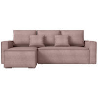ECKSOFA Dexter mit Schlaffunktion Puderrosa Cord - Rosa, Textil (238/141cm) - Bromarkt