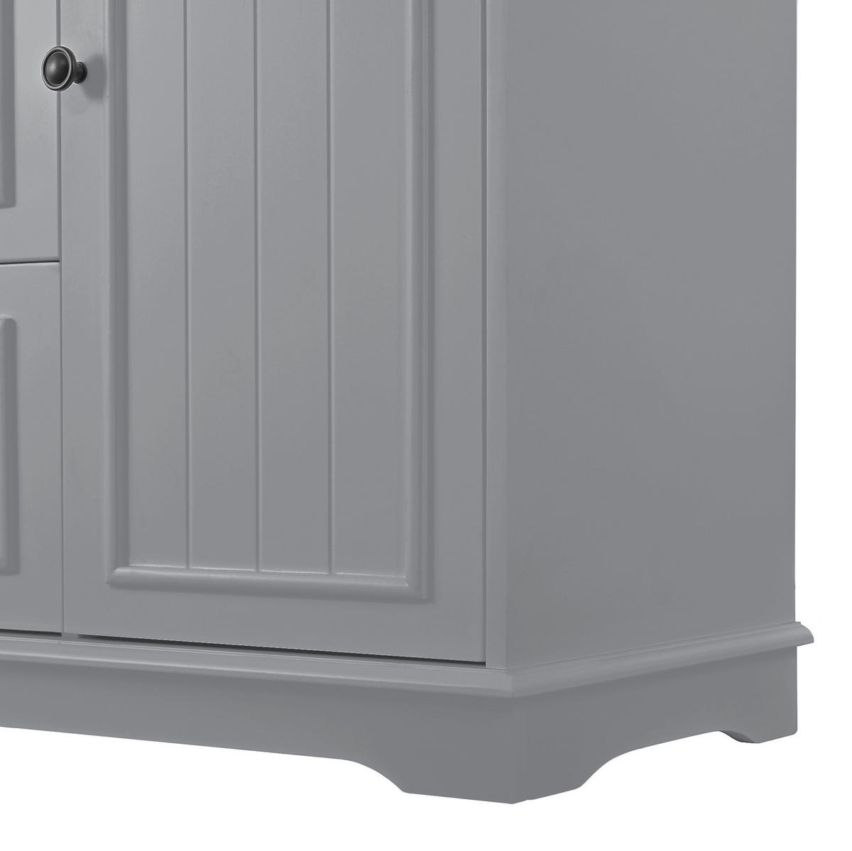 SIDEBOARD mit 3 Schubladen 126 x 40 x 86 cm MDF Grau - Grau, Holzwerkstoff (126/86/40cm) - Meubliv