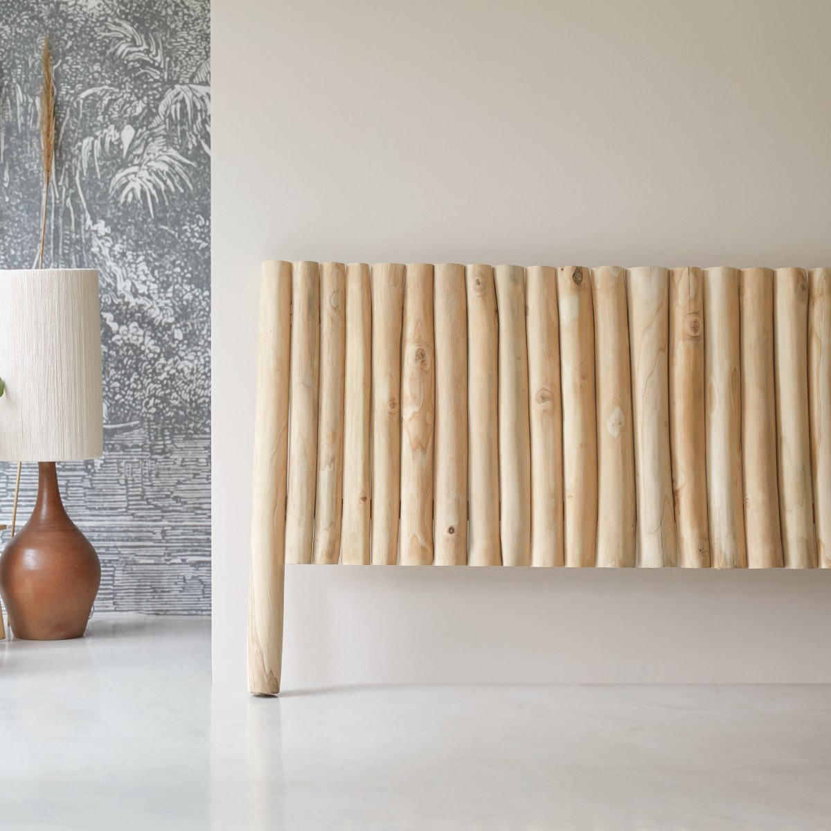 KOPFTEIL River Natur aus Teak - Naturfarben, Holz (180/100/9cm) - Tikamoon