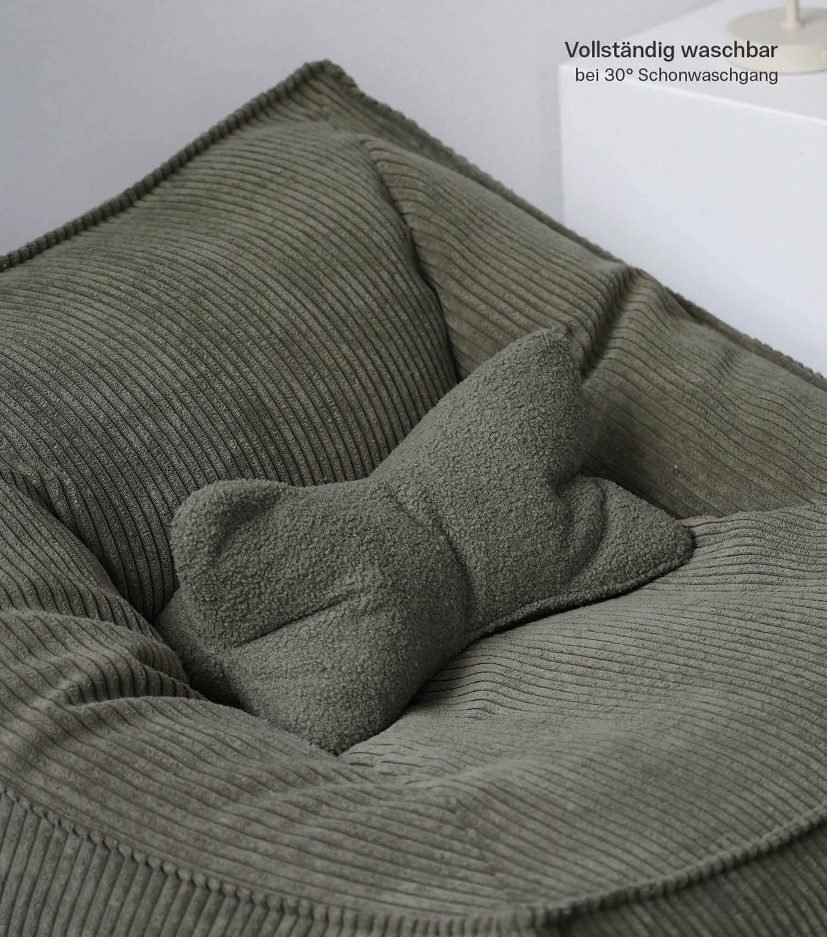 NACKENKISSEN Der Leseknochen - Grün, Textil (42/22cm) - Mokebo