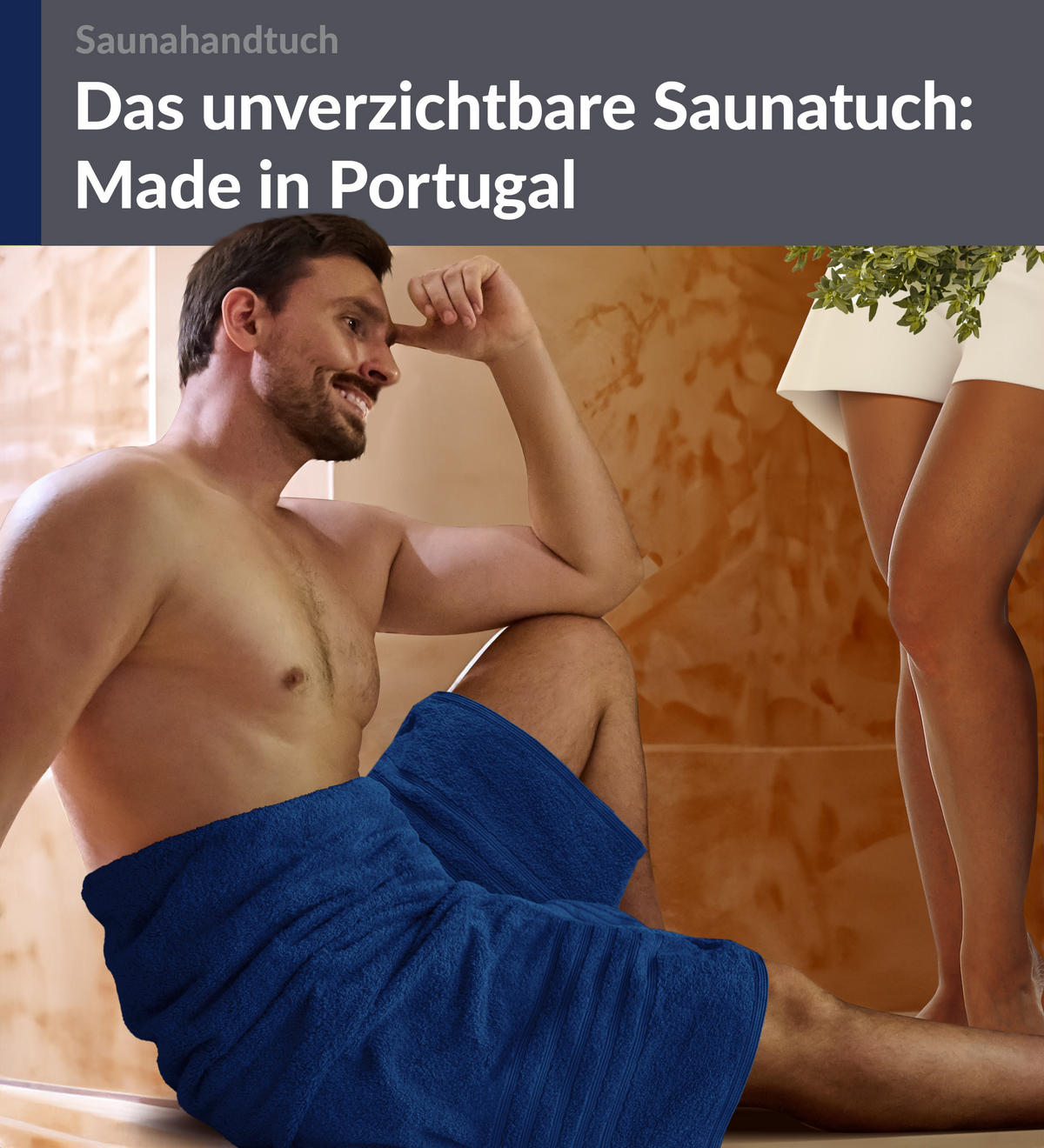BADETUCH London Marine Blau 100x200 cm - Dunkelblau, Textil (100/200cm) - Lashuma