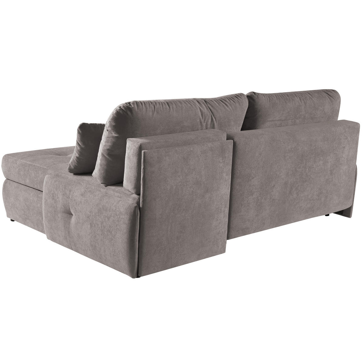 ECKSCHLAFSOFA Tino mit Schlaffunktion und Bettkasten, universeller Ottomane, Braun - Braun, Textil (216/155cm) - Beautysofa