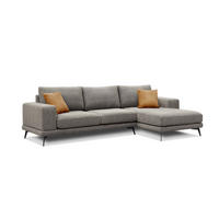 ECKSOFA MEDIOLANE 4-Sitzer, taupe - Taupe, Holzwerkstoff/Textil (282/219cm) - Courtois Laville