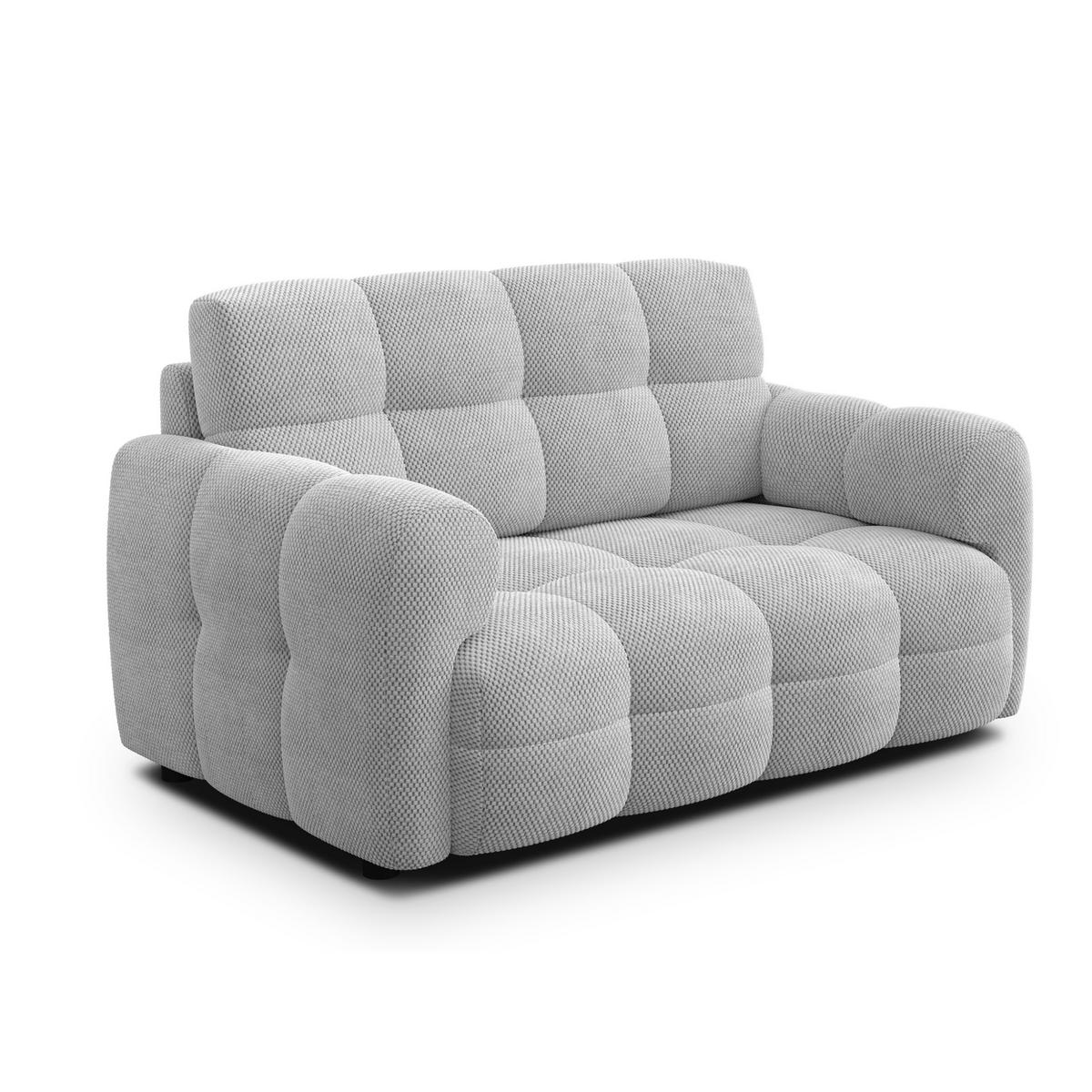 SOFA MELLOW 2-Sitzer, hellgrau - Hellgrau/Schwarz, Holz/Textil (153/87/98cm) - Wozimo