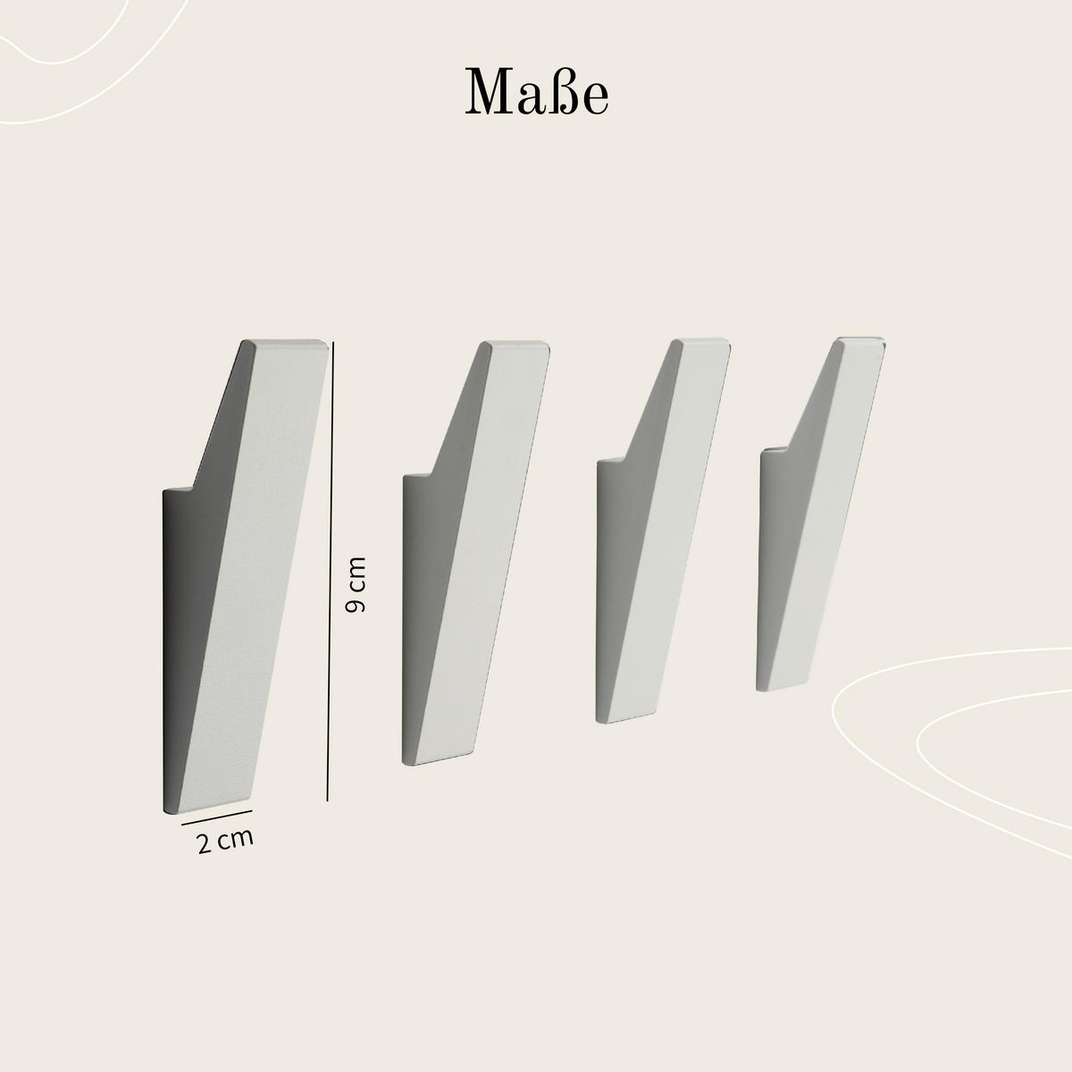 GARDEROBENHAKEN MIT VERSTECKTER VERSCHRAUBUNG - Weiß, Metall (2/9/3cm) - Designfabrik Hamburg