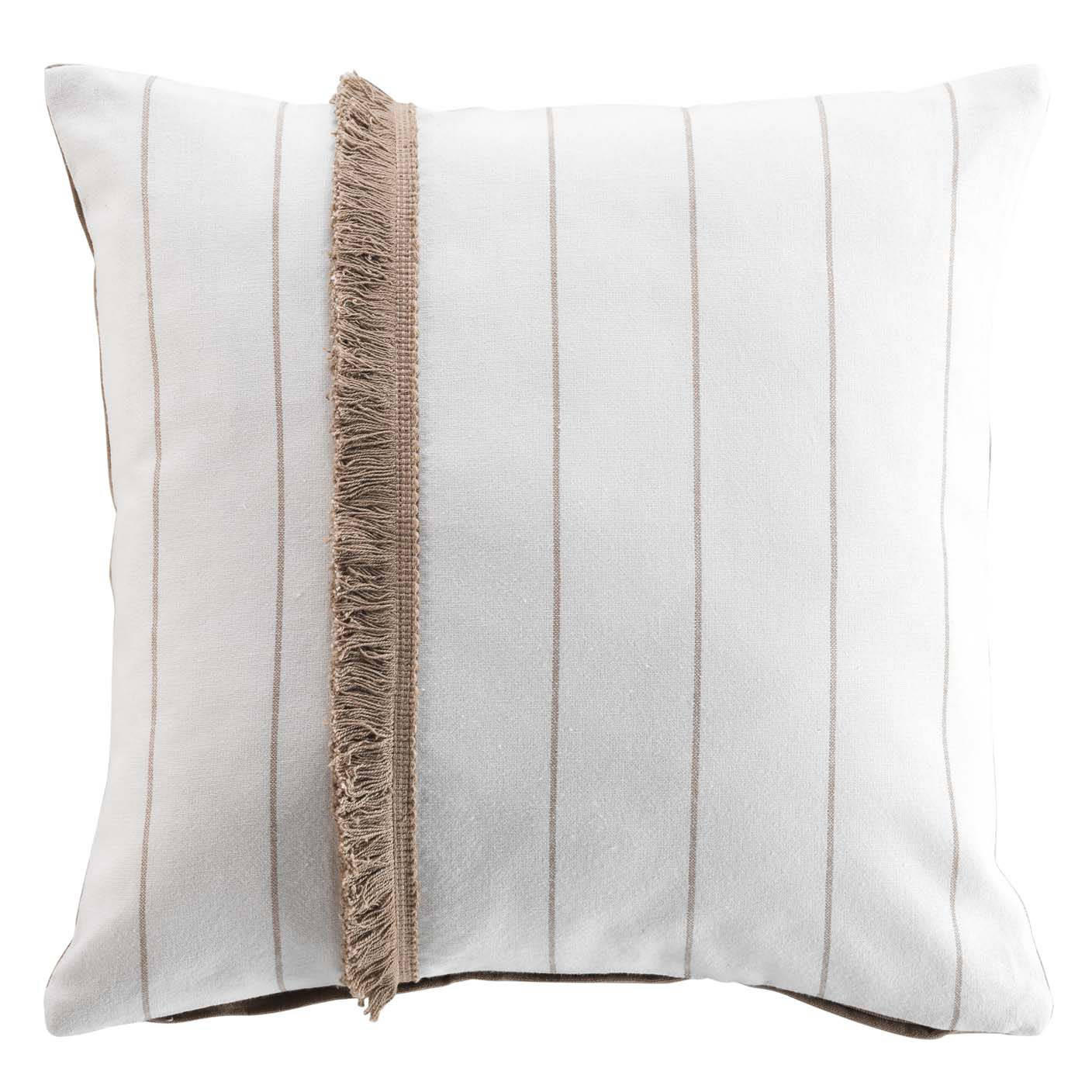 ZIERKISSEN Alizee 40/40 cm - Weiß, Naturmaterialien (40/40cm) - Douceur d´intérieur