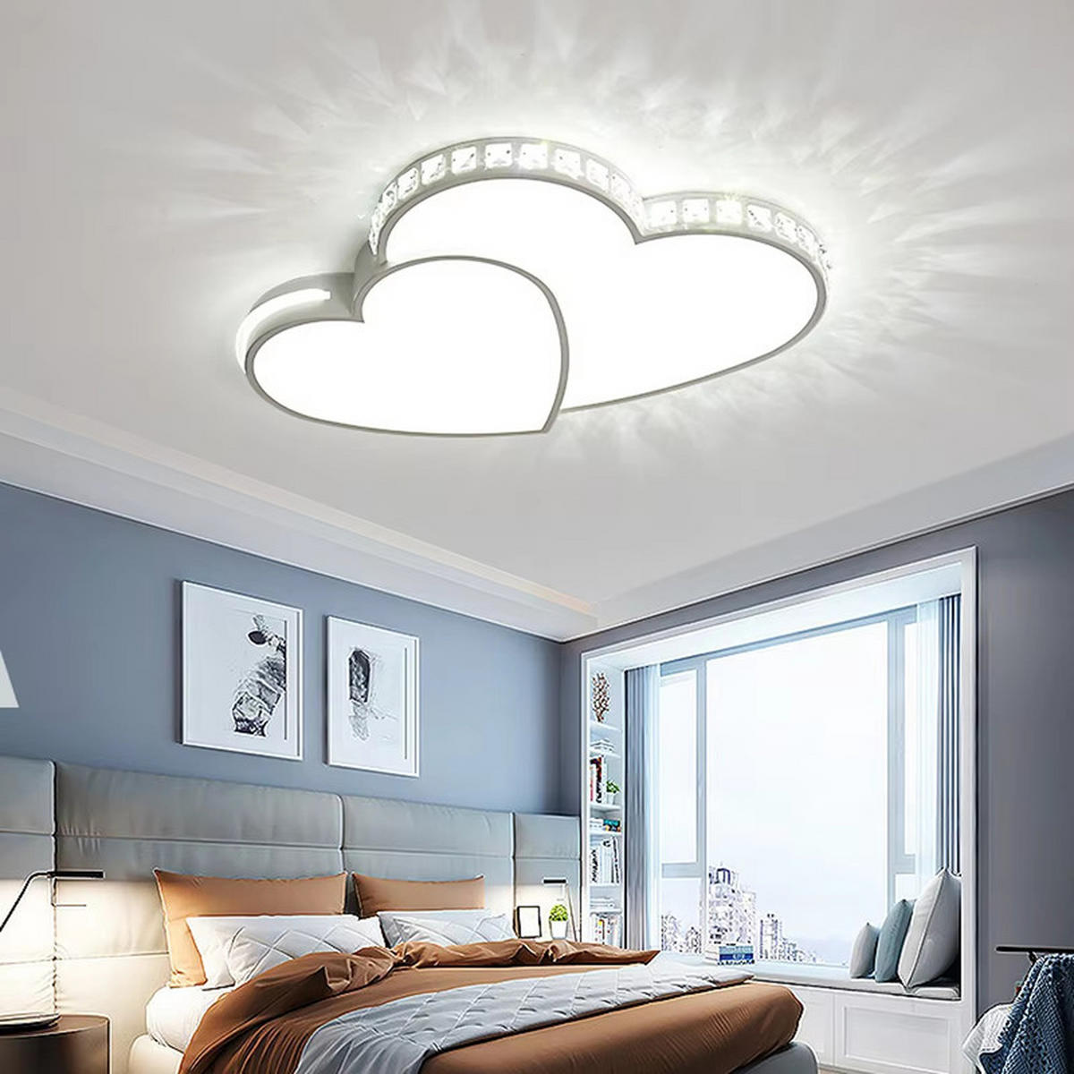LED-DECKENLEUCHTE 52/40/6 cm Weiß - Weiß, Kunststoff (52/40/6cm) - Coonoor