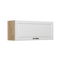HÄNGESCHRANK R-Line, Weiß Landhaus/Goldkraft Eiche, 100 cm Flach - Honigeiche/Weiß, Holzwerkstoff (100/40/31cm) - Vicco
