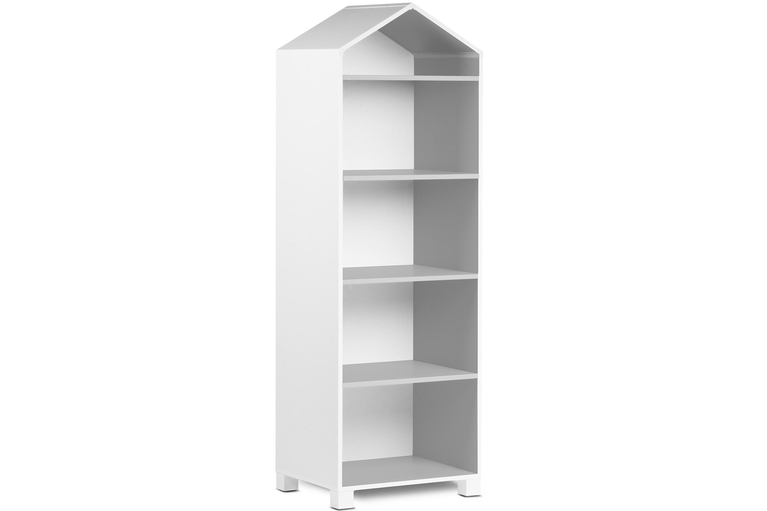 Konsimo® Kinderbücherregal Weiß, Grau 57x173x45 cm