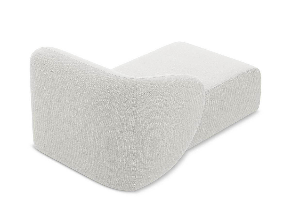 SOFAELEMENT Links Bouclé Stoff Weiß - Schwarz/Weiß, Holzwerkstoff/Kunststoff (91/75/166cm) - Makamii