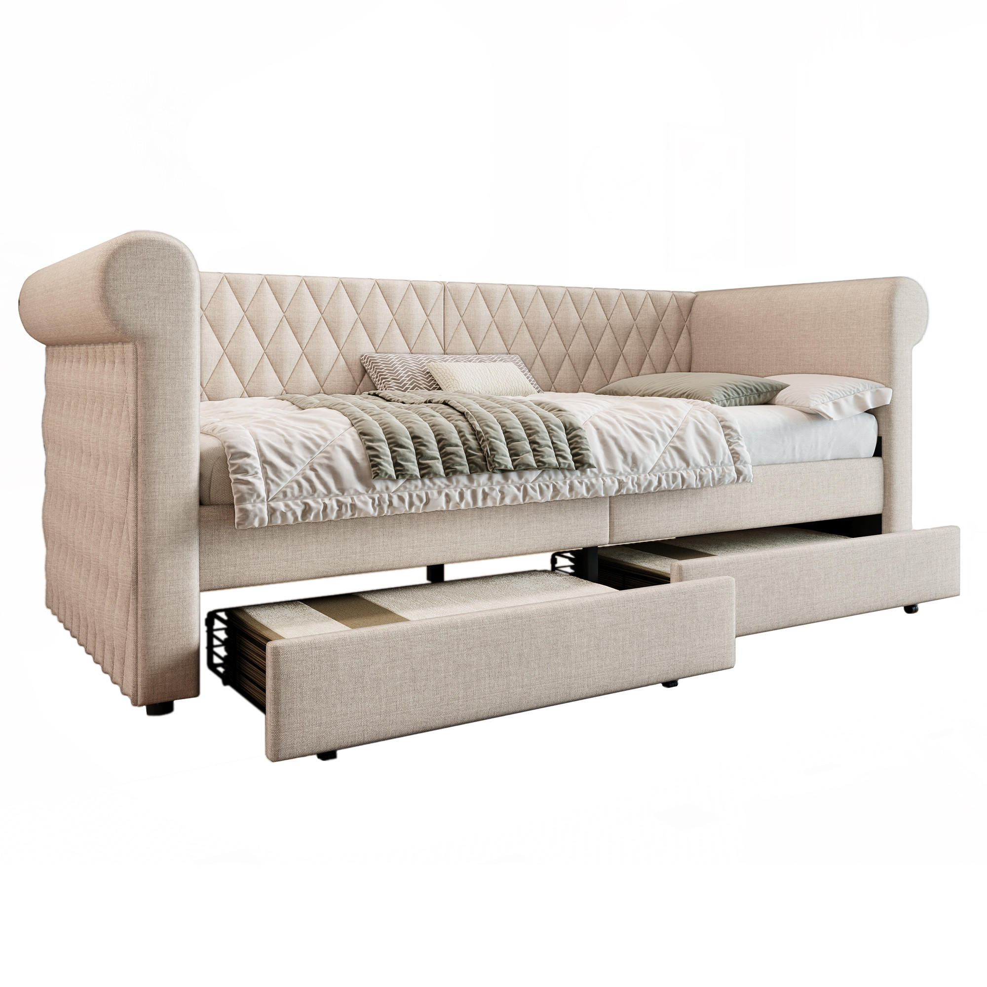 ComfortXL Tagesbett Beige 90x200 cm