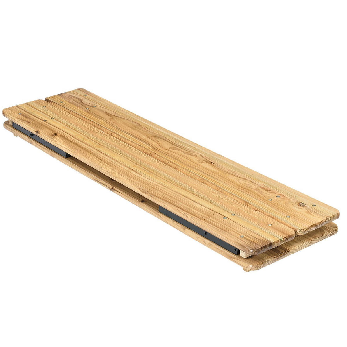 BIERZELTGARNITUR Bichl 3-tlg. - Braun, Holz/Metall - Juskys