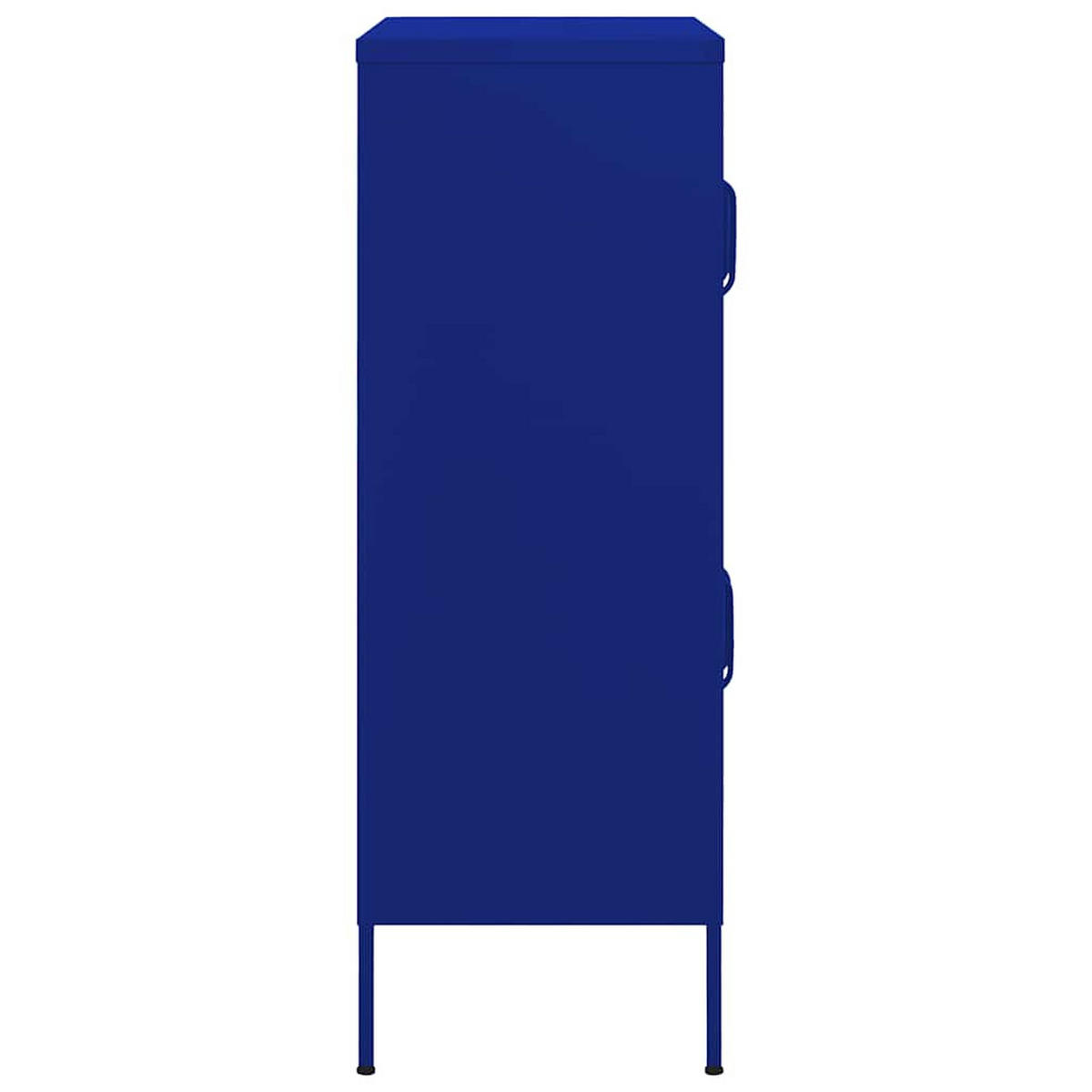 LAGERSCHRANK Marineblau 80/35/101,5 Cm Stahl - Blau, Metall (35/101.5/80cm) - vidaXL