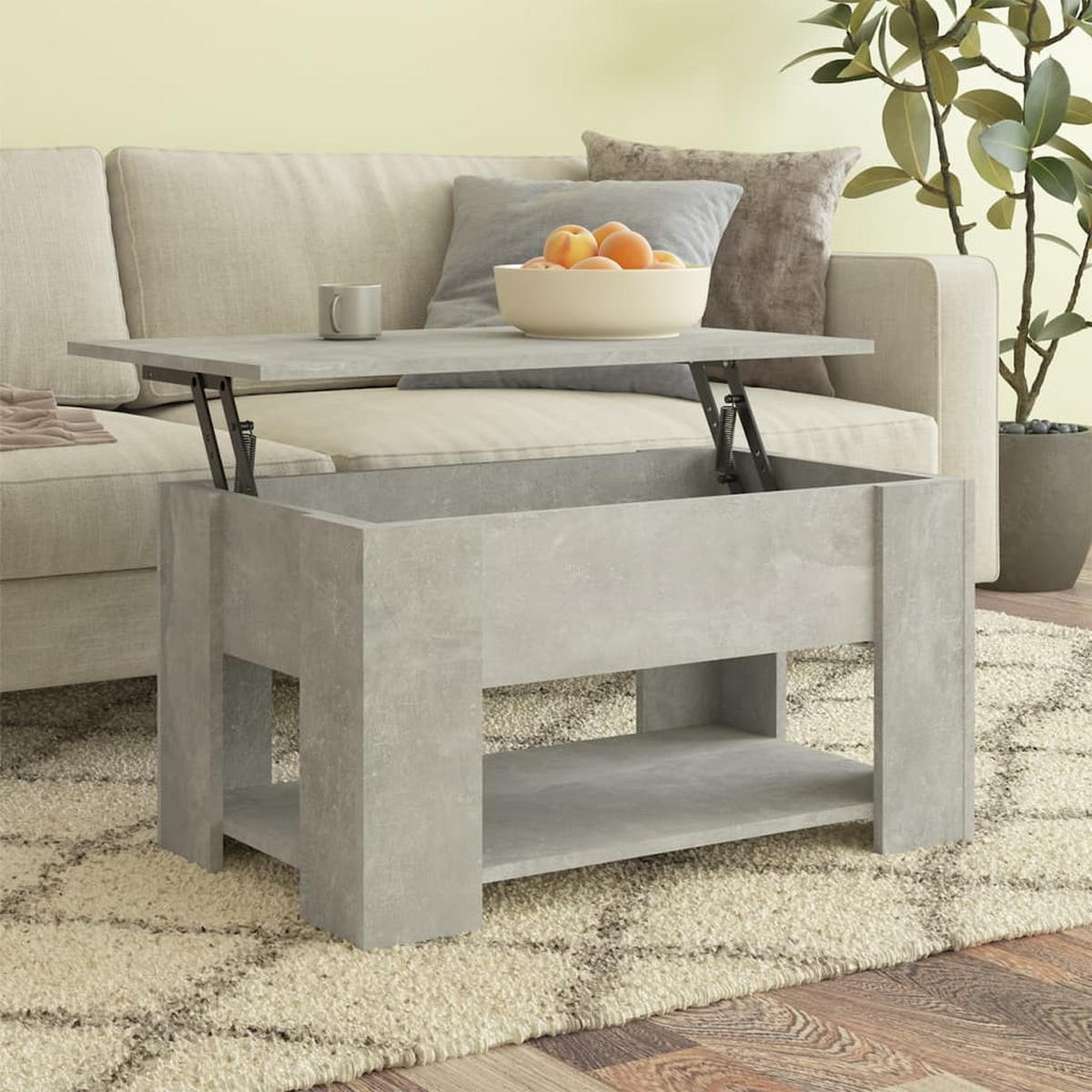 COUCHTISCH Betongrau 79x49x41 cm Holzwerkstoff - Grau, Holzwerkstoff (79/49/41cm) - furnicato