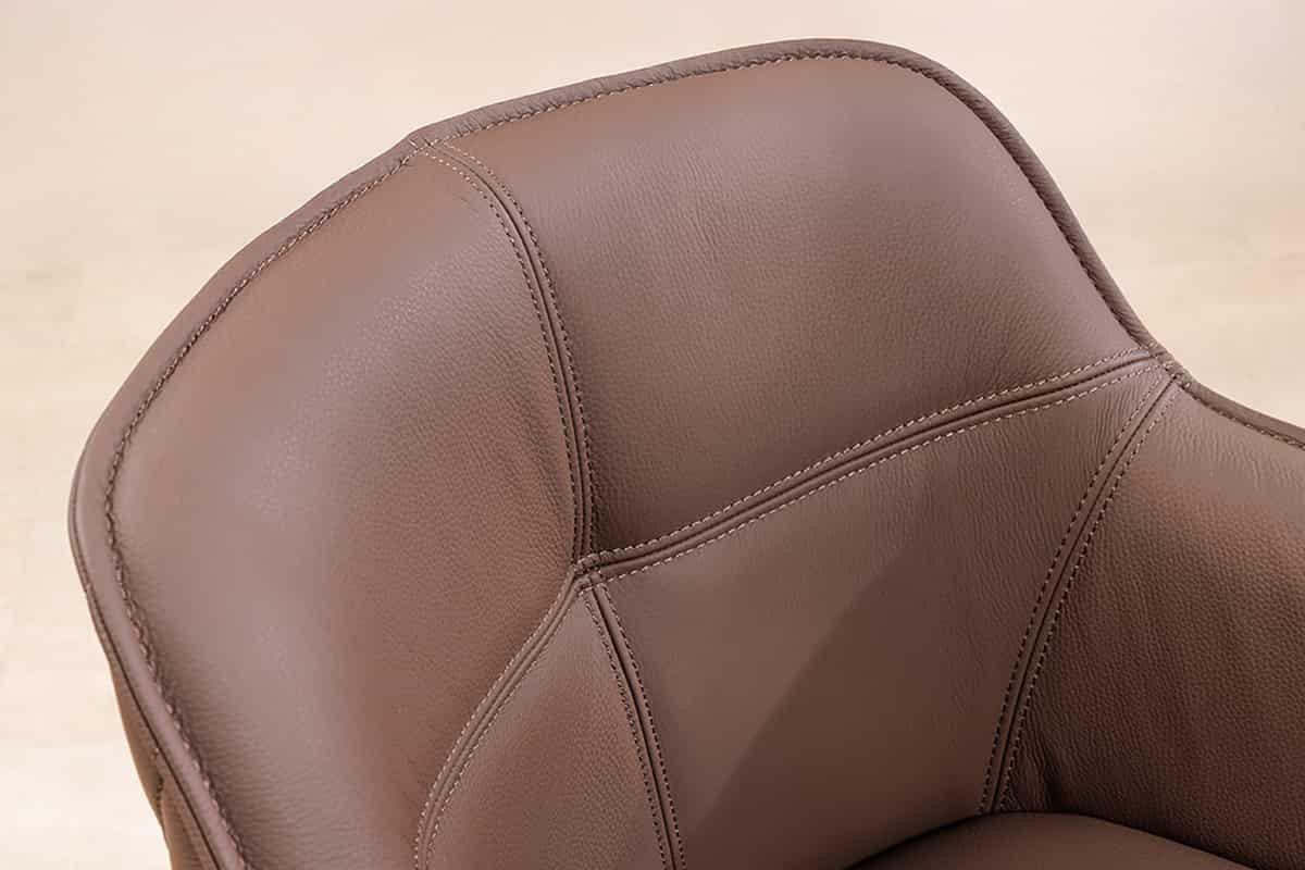 STUHL EUPHORIA Echtleder Braun 80 cm - Schwarz/Braun, Leder/Metall (58/82/60cm) - riess-ambiente