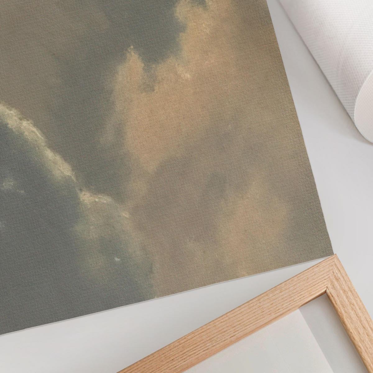 POSTER - 59x42 cm (A2) - Manufaktura Sztuki - Wolken am Himmel - Blau, Textil (59.4/42/0.1cm) - TULUP