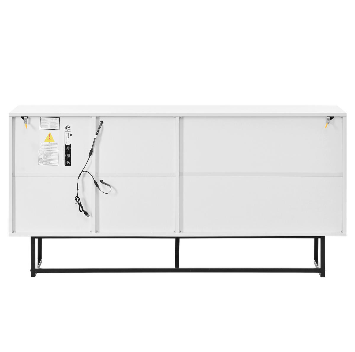 SIDEBOARD 120/39,5/80 cm mit mehreren Schubladen und strukturierter Front aus MDF, Natur/Schwarz - Schwarz, Holzwerkstoff (120/80/39.5cm) - Redom