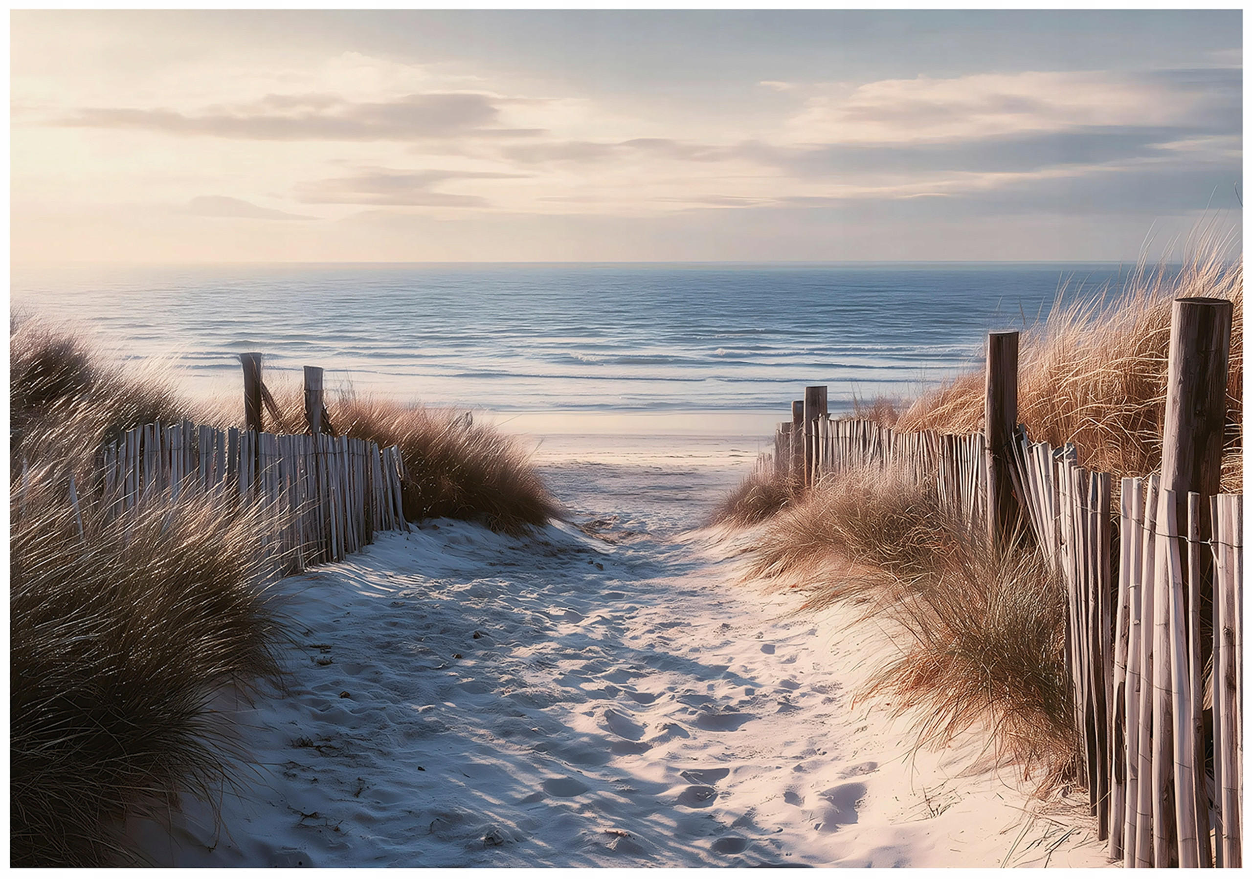 FOTOTAPETE Strand Meer Beige 250x175 cm - Multicolor, Papier (250/175cm) - Wallarena