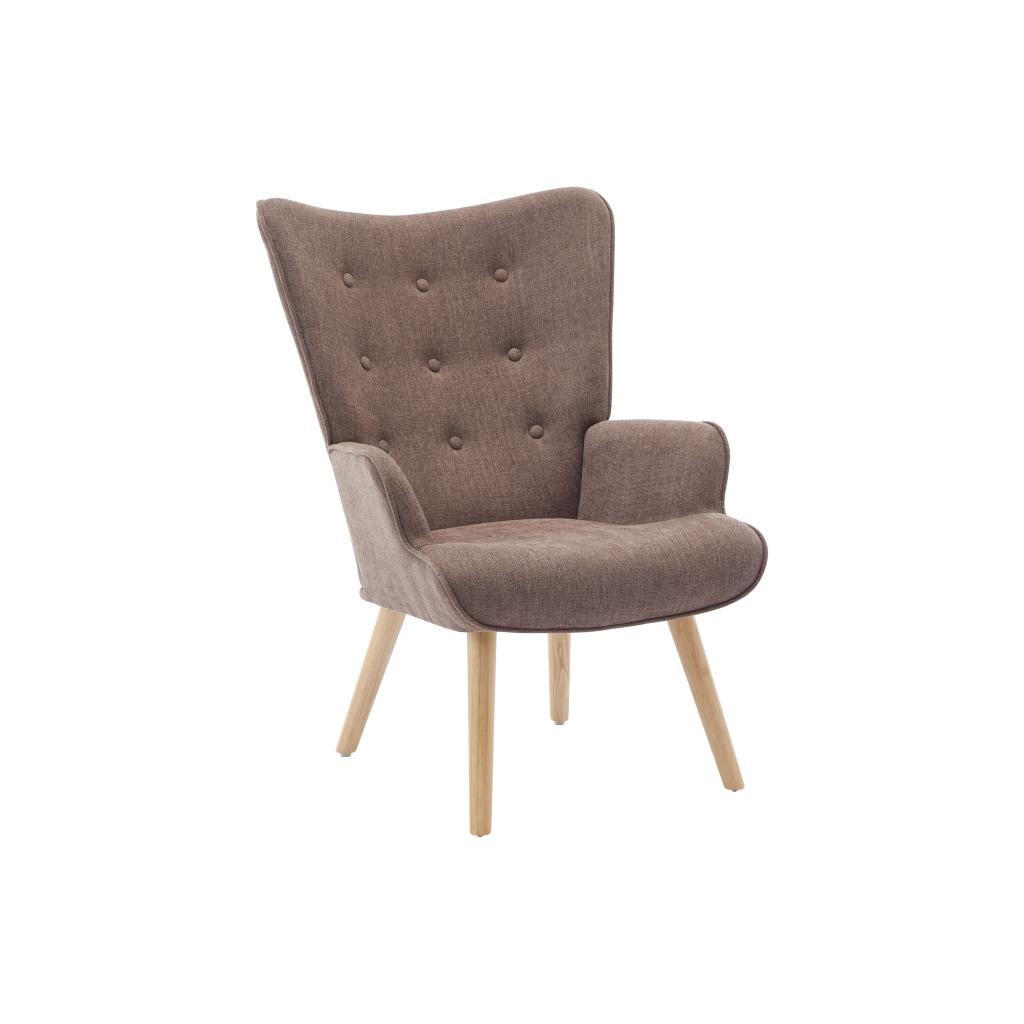 Thumbnail - Vente-Unique Sessel, Braun, Textil, Uni, 1-Sitzer, Rechteckig, 78x95.5x69 cm, Wohnzimmer, Sessel, Polstersessel