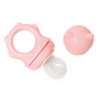 BEISSRING Fruchtsauger 2 in 1 rosa Beikostsauger, Fütterhilfe, Schutzkappe - Rosa, Kunststoff (5/10cm) - Lorelli