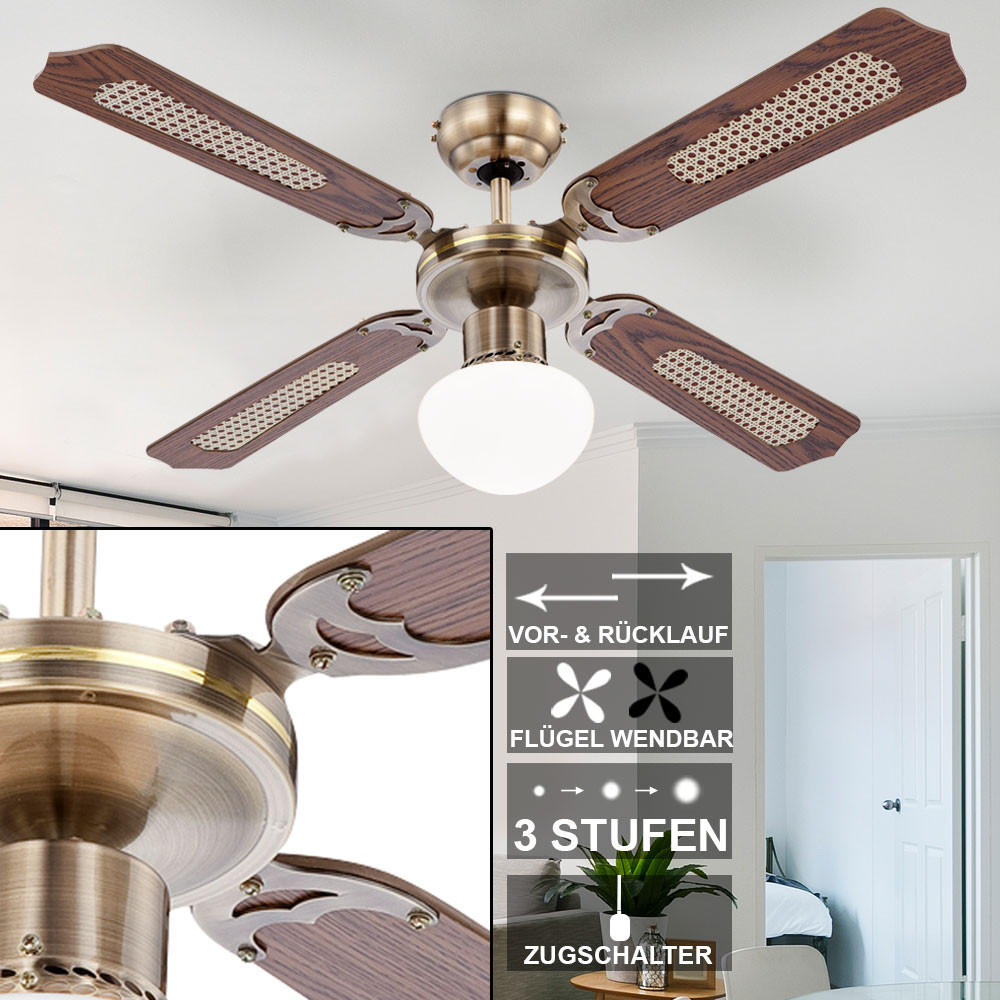 LED DECKENLEUCHTE Braun Holzoptik - Braun, Glas (106.6/106.6/41.5cm)