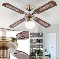 LED DECKENLEUCHTE Braun Holzoptik - Braun, Glas (106.6/106.6/41.5cm)