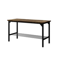 SITZBANK Fyrk Schwarz/Eiche rustikal 85 x 36 cm - Wildeiche/Schwarz, Holzwerkstoff (85/46/36cm) - Vicco