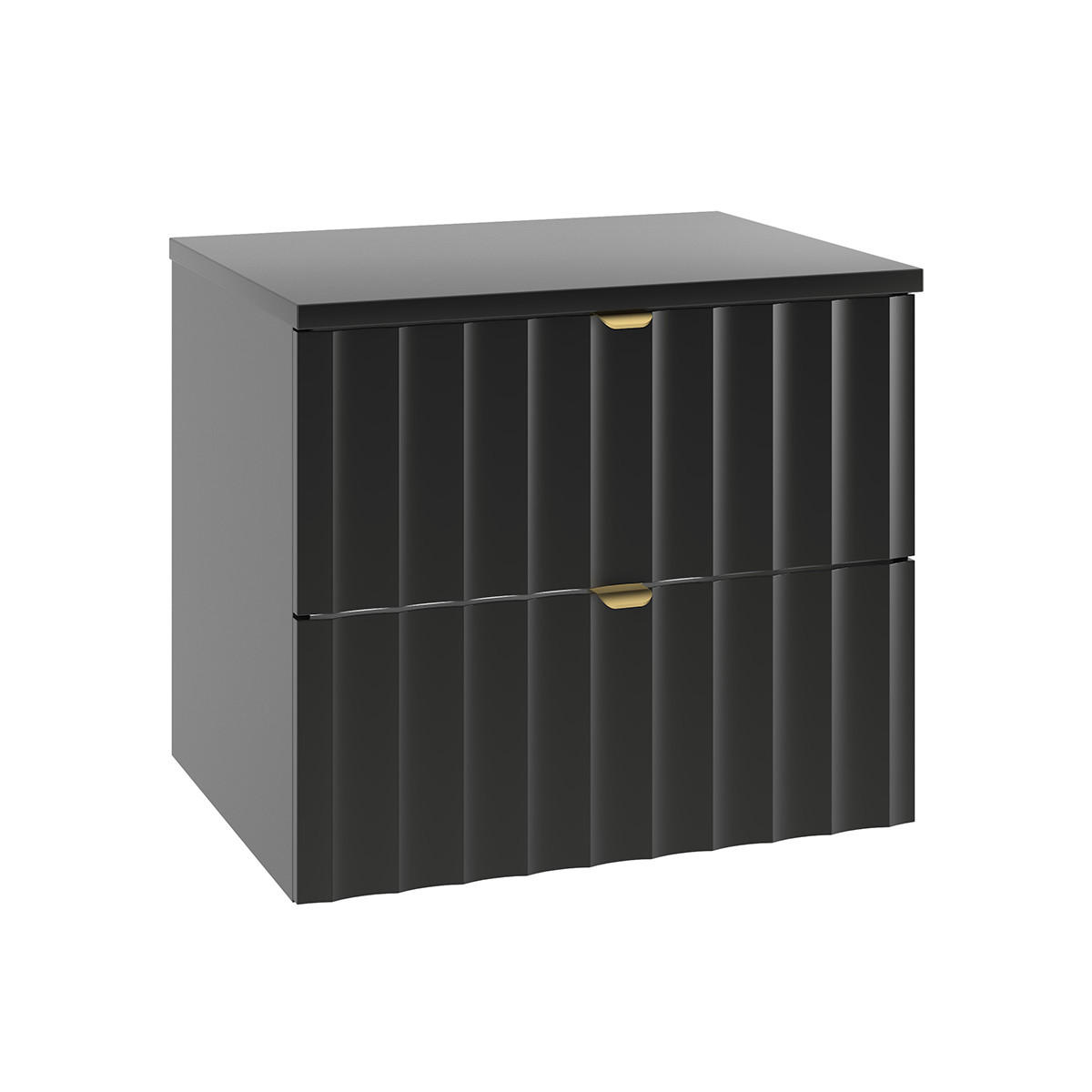 WASCHTISCHUNTERSCHRANK 60.6cm Lexa Schwarz - Schwarz, Holzwerkstoff (60.6/52.2/46.5cm) - Petits-meubles