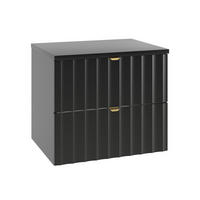 WASCHTISCHUNTERSCHRANK 60.6cm Lexa Schwarz - Schwarz, Holzwerkstoff (60.6/52.2/46.5cm) - Petits-meubles