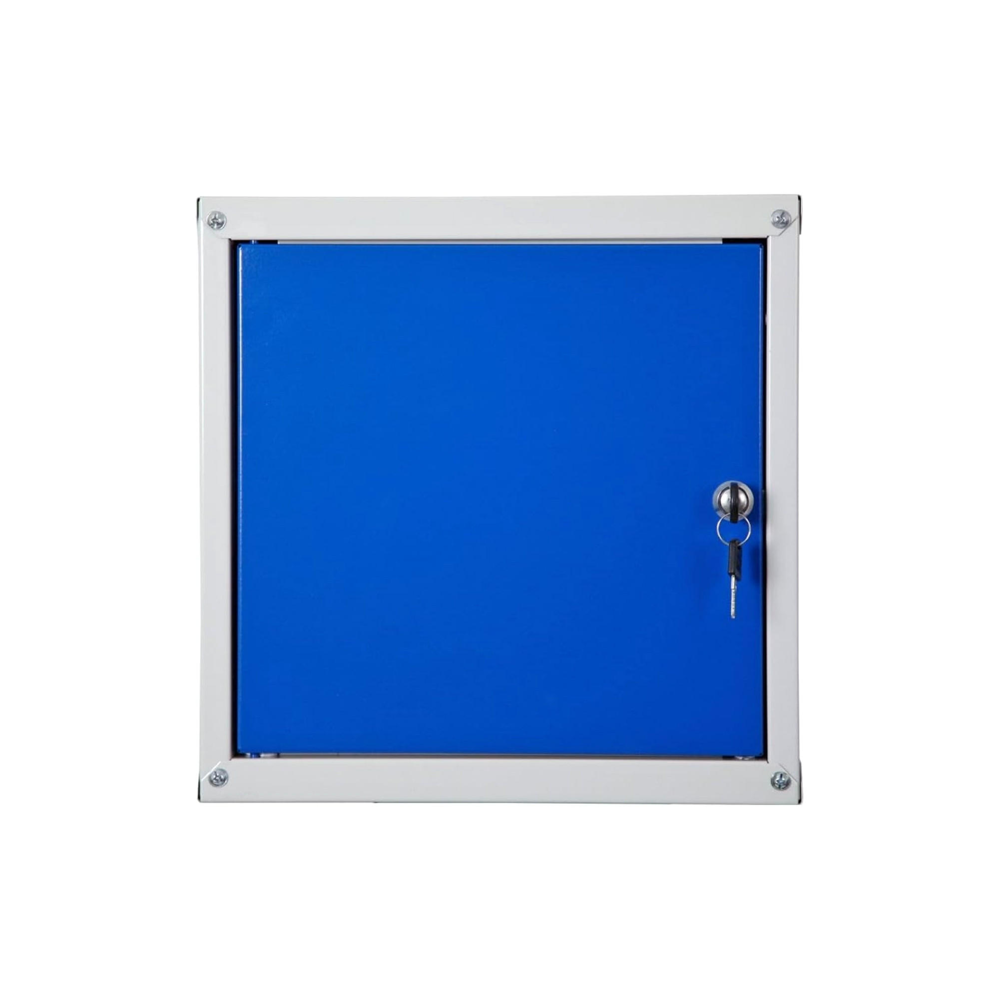 SCHLIESSFACHWÜRFEL Cubic 35x35x35 cm Grau/Blau - Blaugrau, Metall (35/35/35cm) - PROREGAL