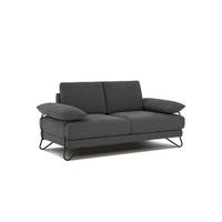 SOFA LORI 2-Sitzer, dunkelgrau - Dunkelgrau/Schwarz, Holzwerkstoff/Textil (185/87/96cm) - Courtois Laville