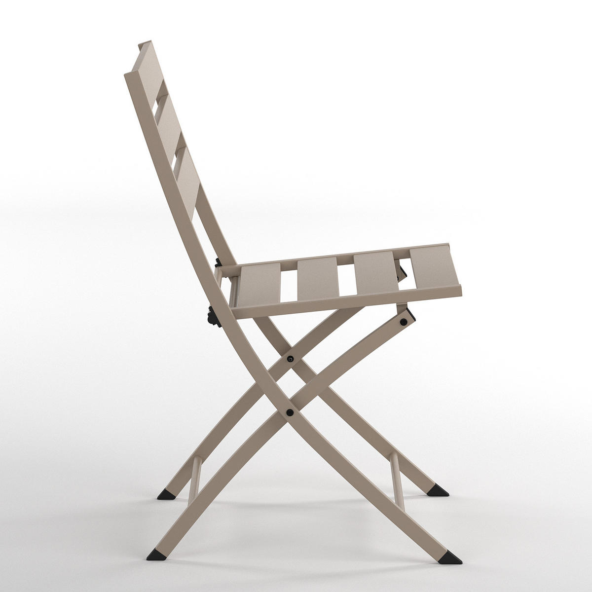 KLAPPSTUHL - 2er-Set - Stahl - Taupe, Metall (45/83/55cm) - home24