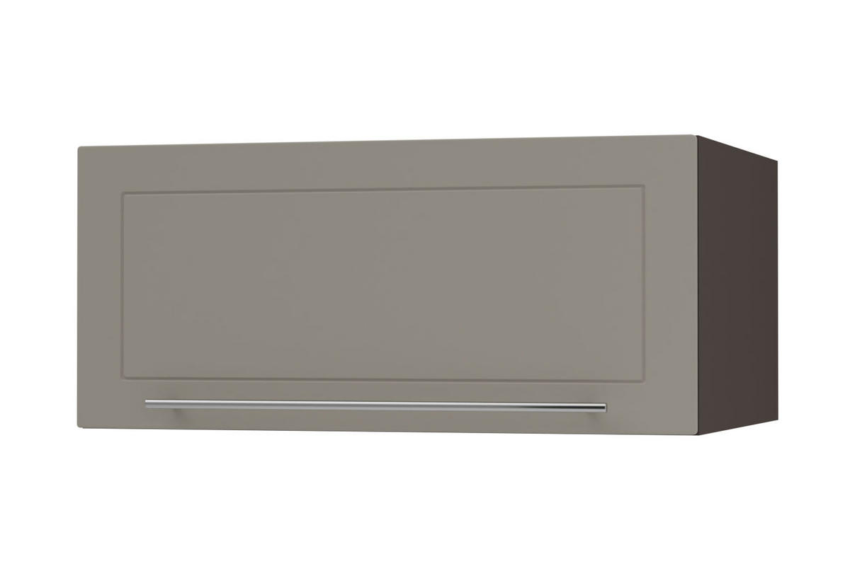 KLAPPHÄNGESCHRANK Kvantum W6B/80 Beige Matt / Lava Matt 80 / 59 / 36cm - Dunkelgrau/Beige, Holz/Holzwerkstoff (80/36/59cm) - Feldmann-Wohnen
