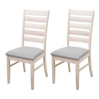 ESSZIMMERSTUHL Grau 2er-Set - Grau, Holz (47/100/58cm) - MCW