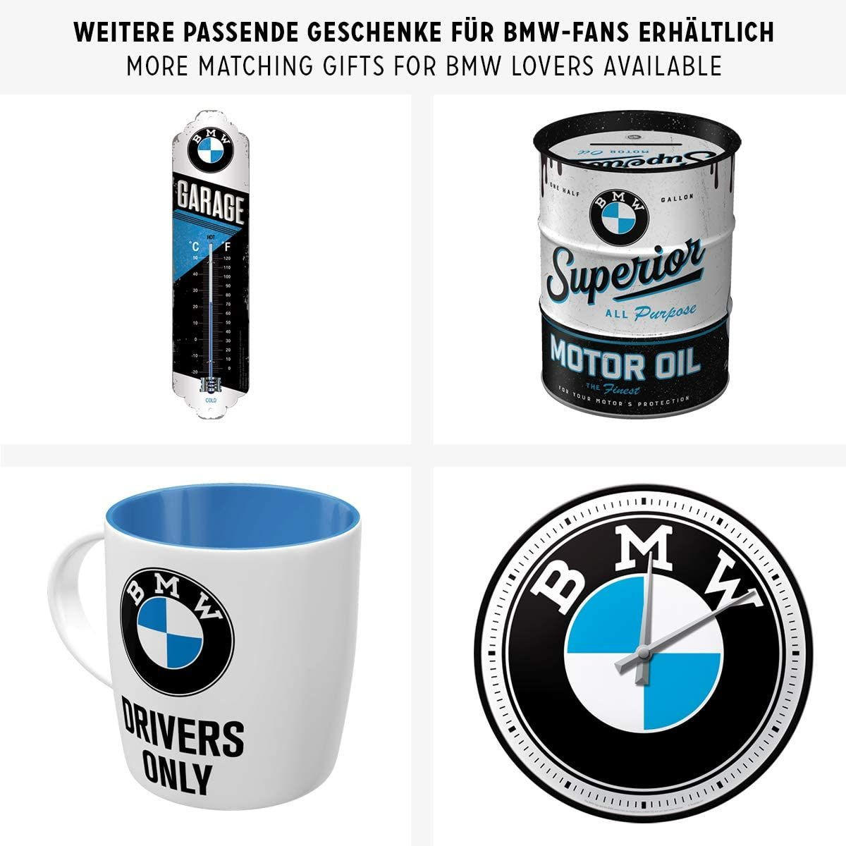 VORRATSDOSE flach BMW Logo Evolution - Multicolor, Metall (23/7/16cm) - Nostalgic-Art