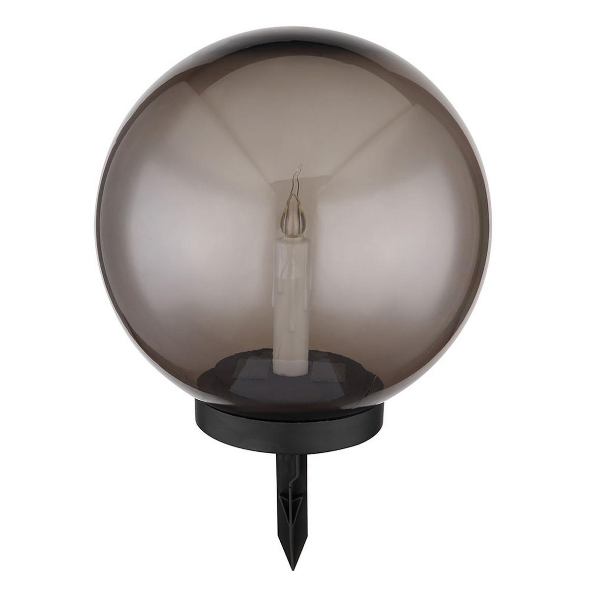 LED AUSSENLEUCHTE Kunststoff Grau Rauchoptik 2er Set - Grau, Kunststoff (25/25/38.5cm) - Globo Lighting