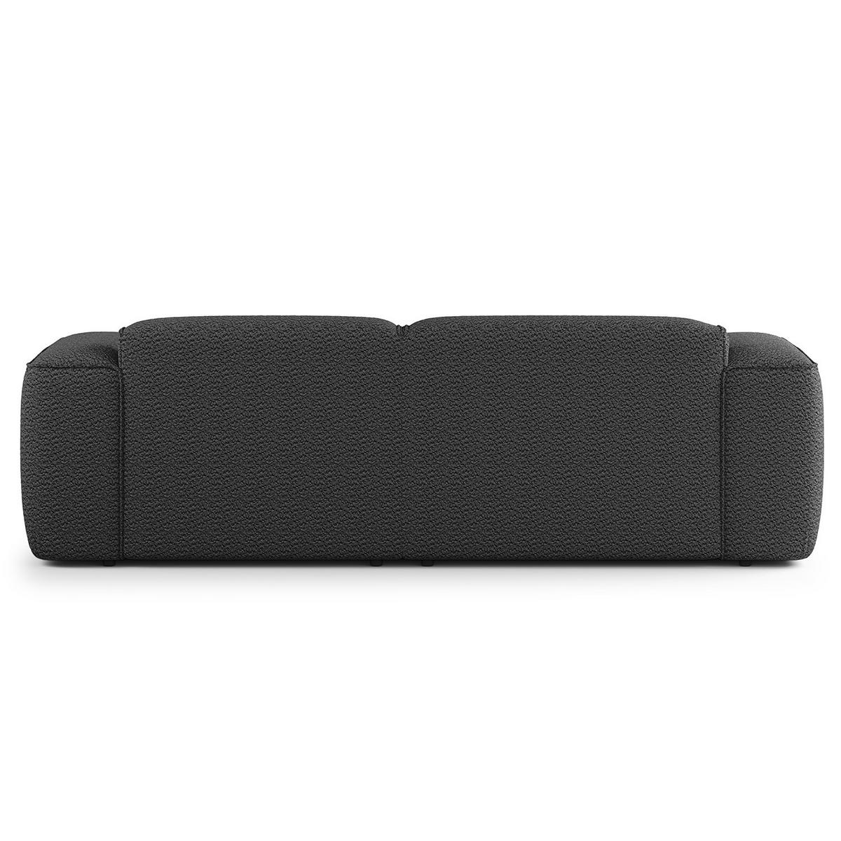 ECKSOFA mit XL-Longchair - Anthrazit/Schwarz, Kunststoff/Textil (260/171cm) - home24