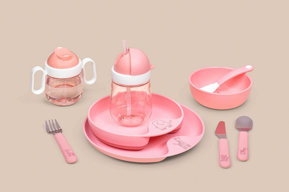KINDERSCHALE MIT FÜTTERLÖFFEL Mio deep pink 3er Set - Pink, Kunststoff (12.7/4.5/12.7cm) - Mepal