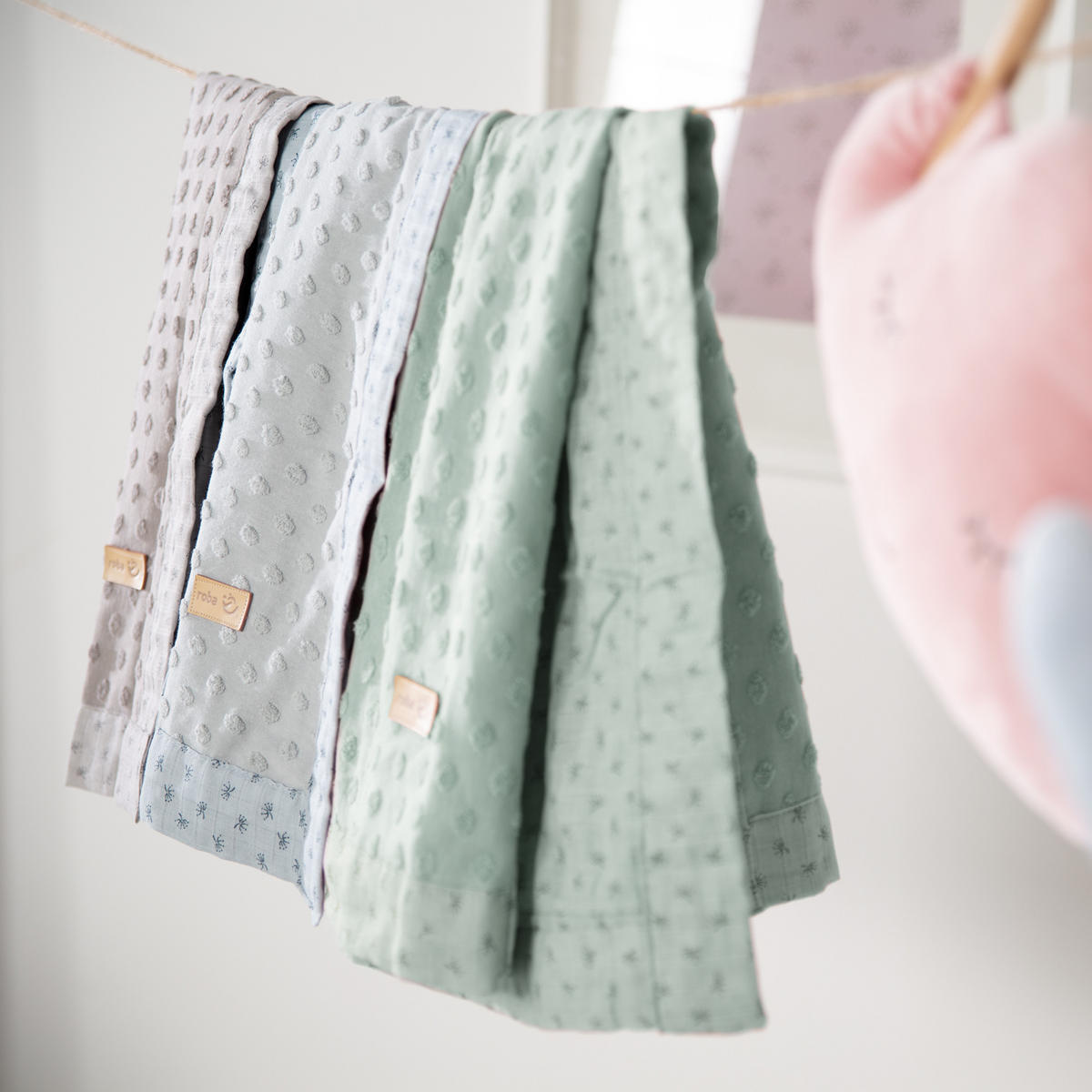 BABYDECKE 80 x 80 cm Lil Planet grün - Grün, Textil (80/80cm) - Roba