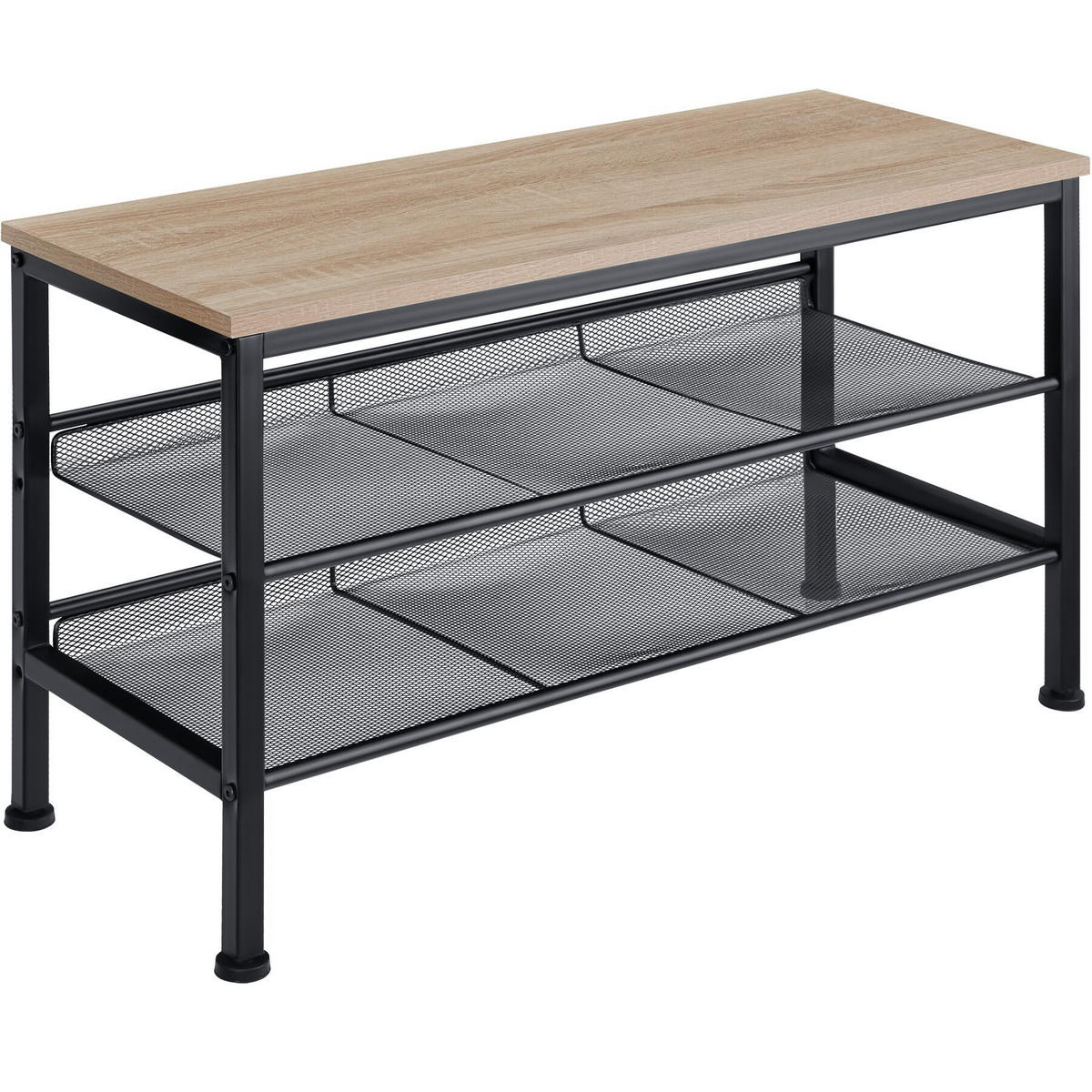 SCHUHREGAL Derry,75,5 x 30,5 x 45,5 cm,Industrial Holz hell, Eiche Sonoma - Naturfarben, Holz (30.5/45.5/75.5cm) - tectake