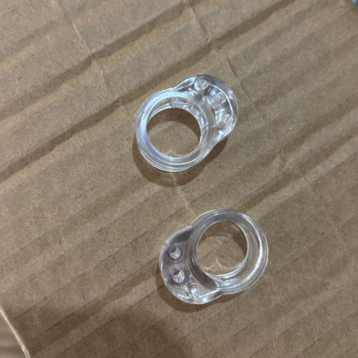 MÖBELGRIFF 12er-Set - Transparent, Kunststoff (2.5/1.4/3.2cm)