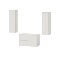 BADMÖBEL-SET Color Weiß 3-Teilig (2S 80 + 1D 100 X2) - Weiß, Holzwerkstoff (120/160/45cm) - mzm24