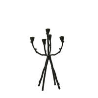 KERZENLEUCHTER Ranica Schwarz 31/31/48 cm - Schwarz, Metall (31/48/31cm) - Light & Living