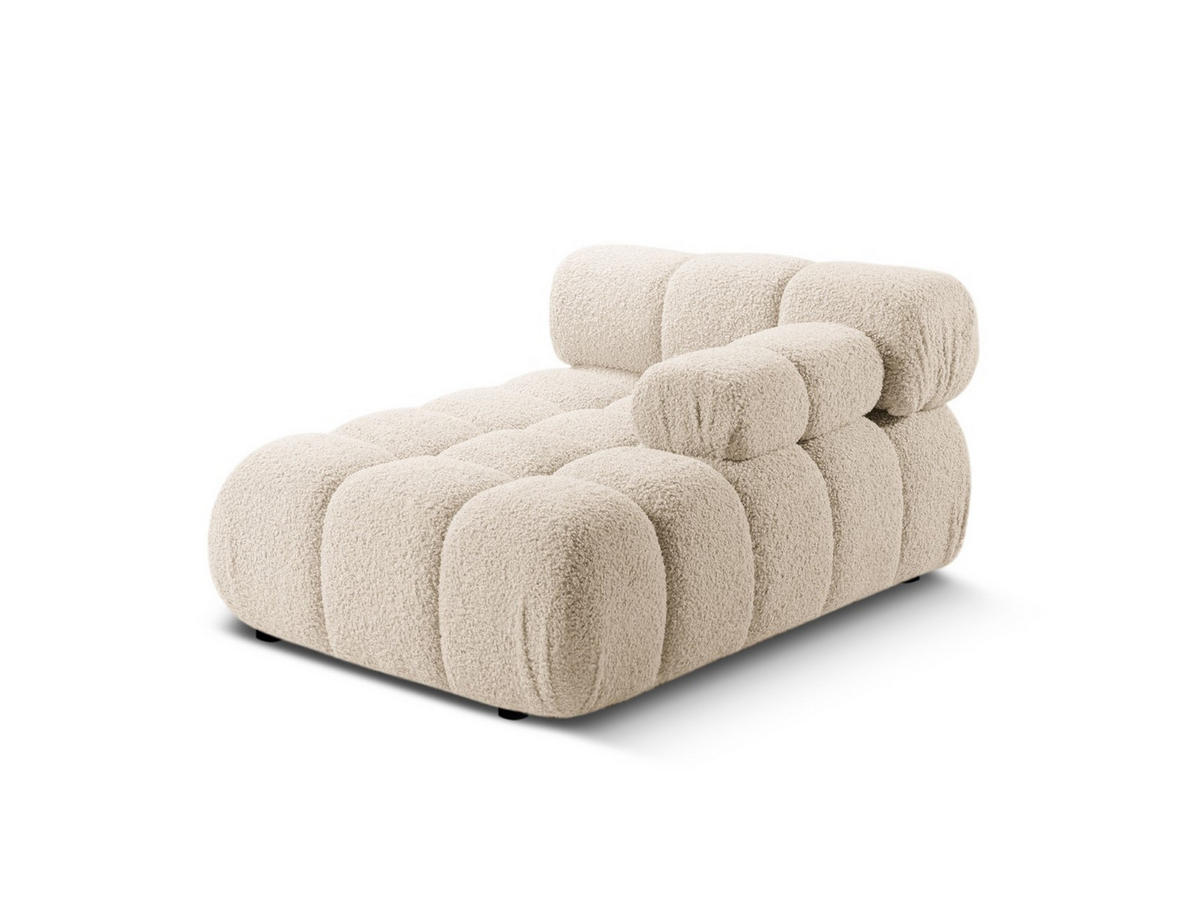CHAISELONGUE rechts Bellis aus Boucle leichtes beige - Creme, Textil (94/70/155cm) - Micadoni
