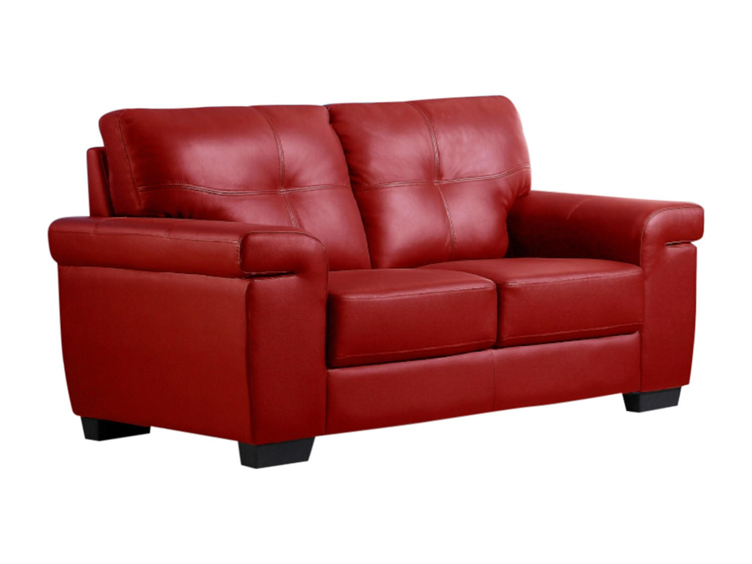 LEDERSOFA 2-Sitzer - Rot - HAZEL - Rot, Leder (161/89/93cm) - Vente-Unique