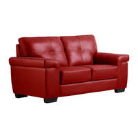 LEDERSOFA 2-Sitzer - Rot - HAZEL - Rot, Leder (161/89/93cm) - Vente-Unique