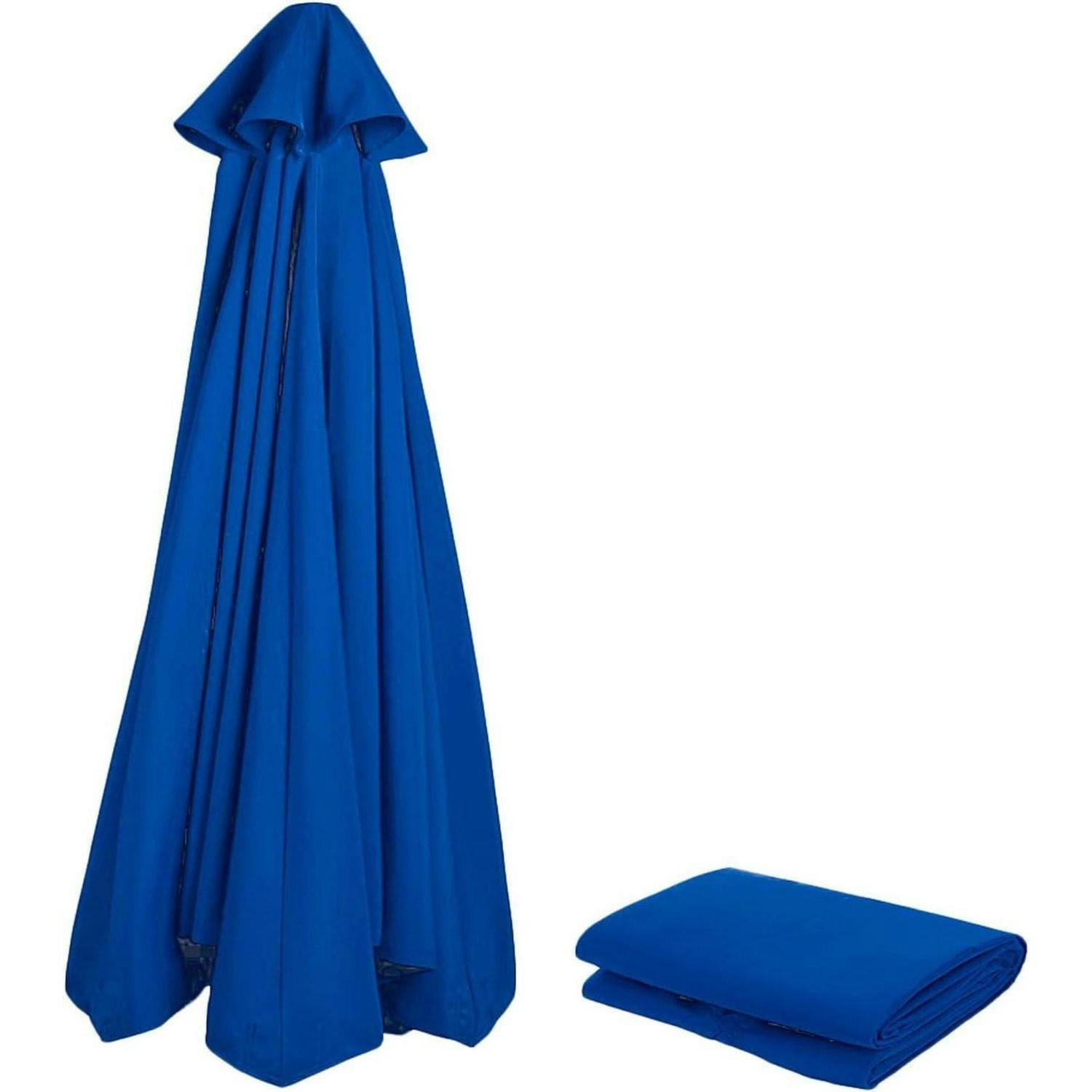 SONNENSCHIRM Ersatzbezug 270 cm Mittelblau UV80 Windfest - Blau, Textil (270/270cm)